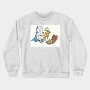 Pizza Cat Crewneck Sweatshirt